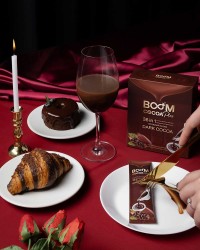 For those who love strong flavors, the choice is Boom Cocoa Plus with intense cocoa taste.