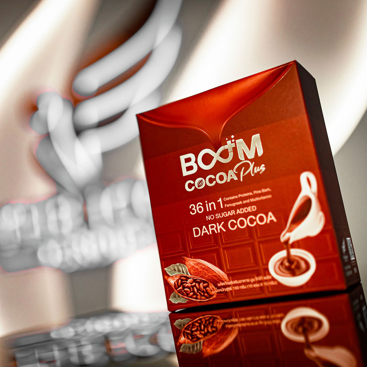 Boom Cocoa Plus, your intense dark cocoa.