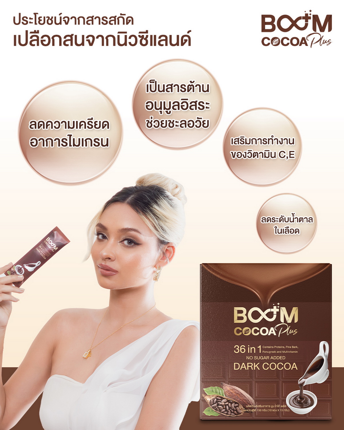 One of the benefits of Boom Cocoa Plus.