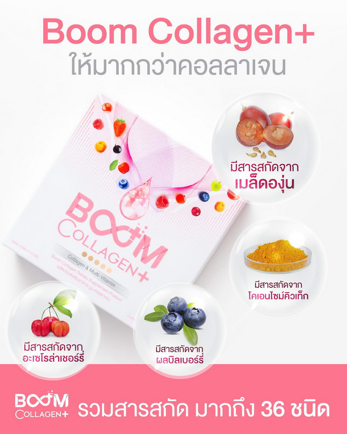 不仅是胶原蛋白，选择 Boom Collagen Plus