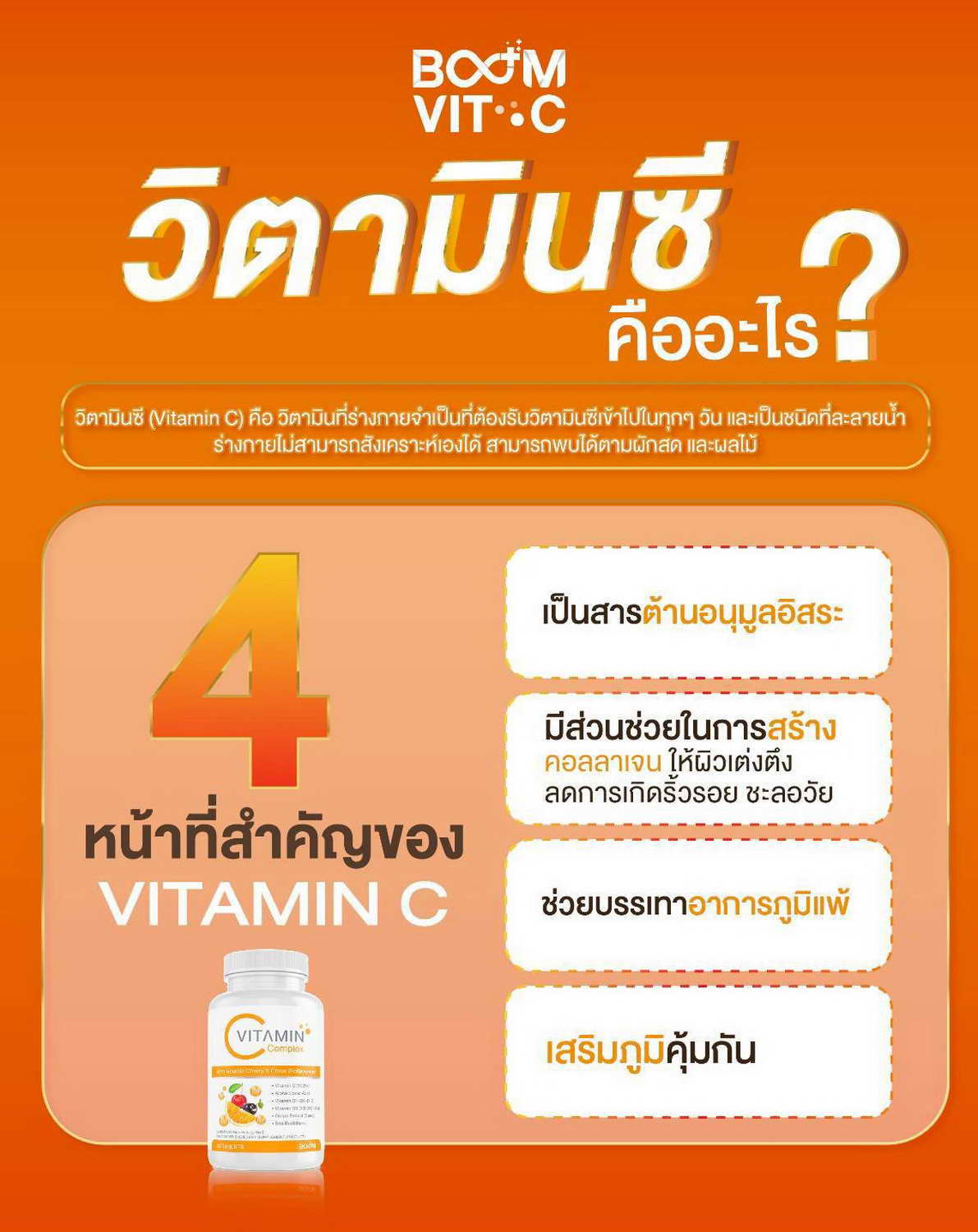 The 4 important roles of Vitamin C.