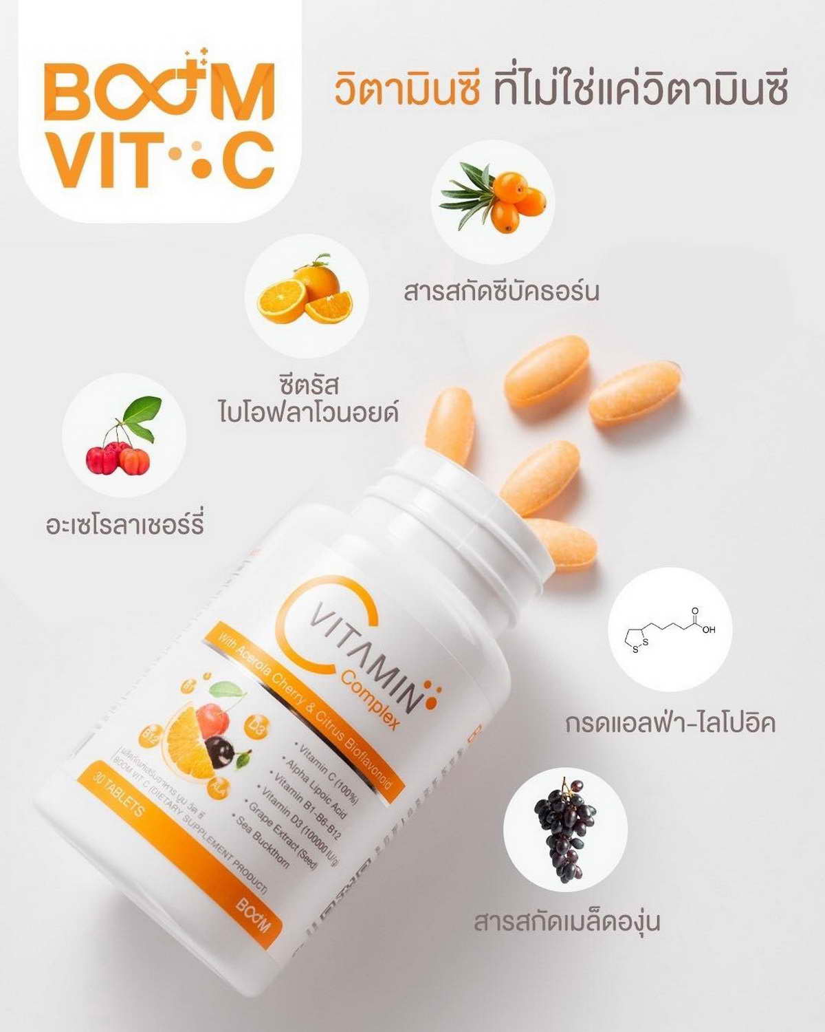 Boom Vit C is not just Vitamin C.