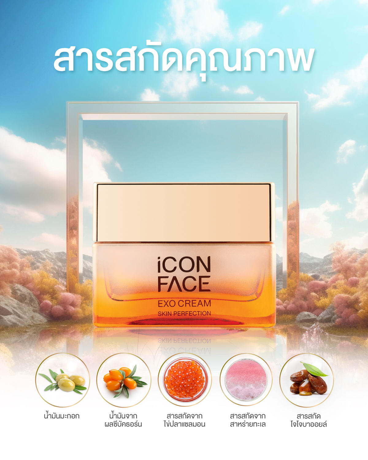 สารสกัดคุณภาพใน iCon Face Exo Cream