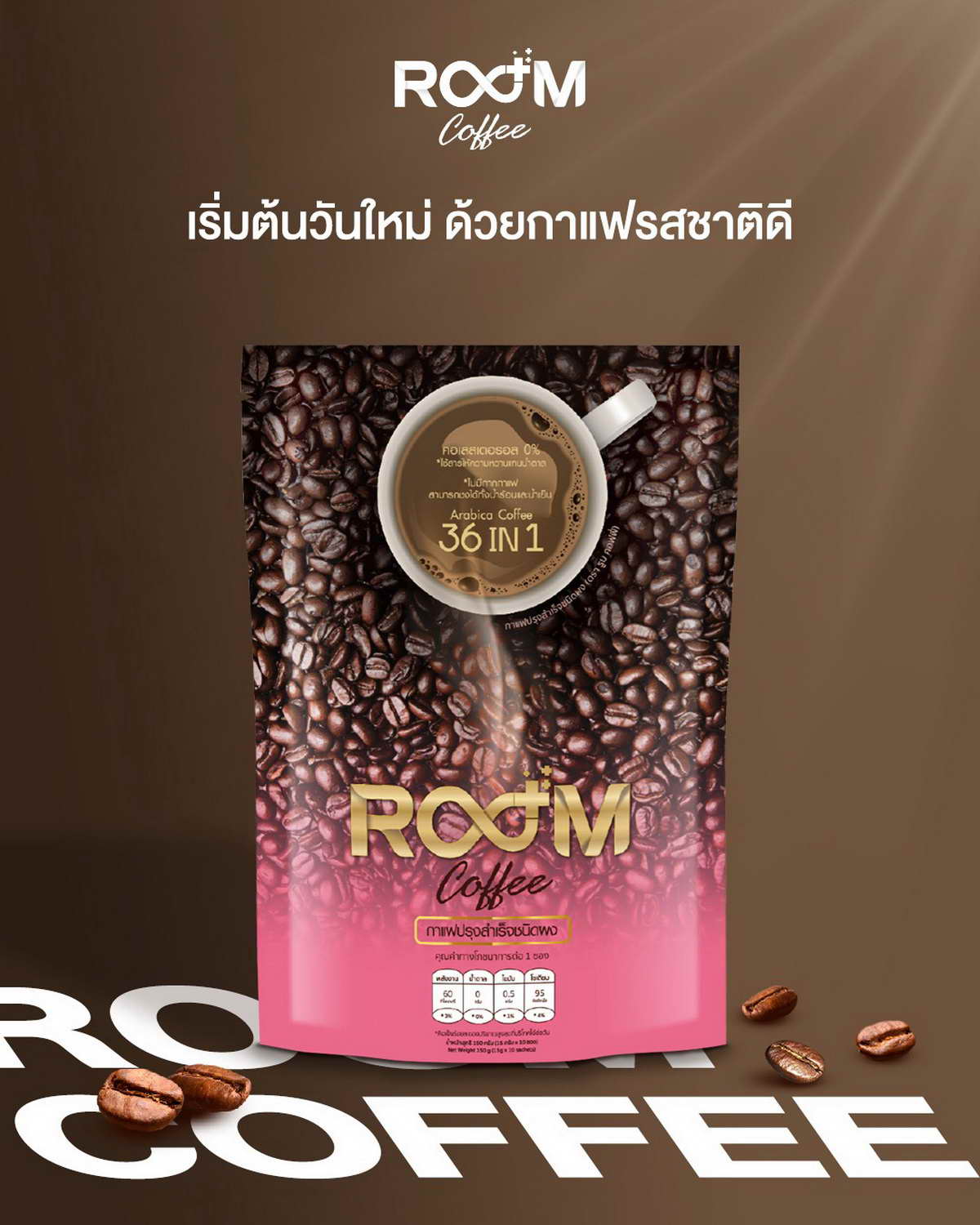 เริ่มต้นวันใหม่ ด้วยกาแฟรสชาติดี Room Coffee