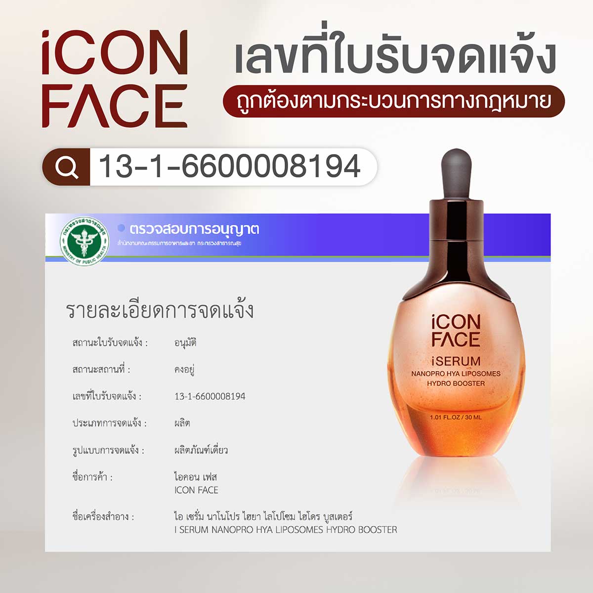 Thai FDA Registration Number